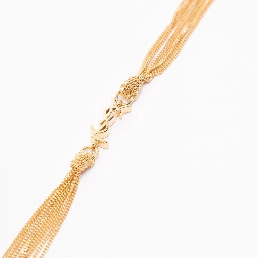 SAINT LAURENT YSL Cassandra monogram chain bracelet - Picture 2 of 4